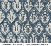 Block Print Gray Floral Fabric for Neutral Bedroom – Neel Gagan