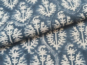 Block Print Gray Floral Fabric for Neutral Bedroom – Neel Gagan