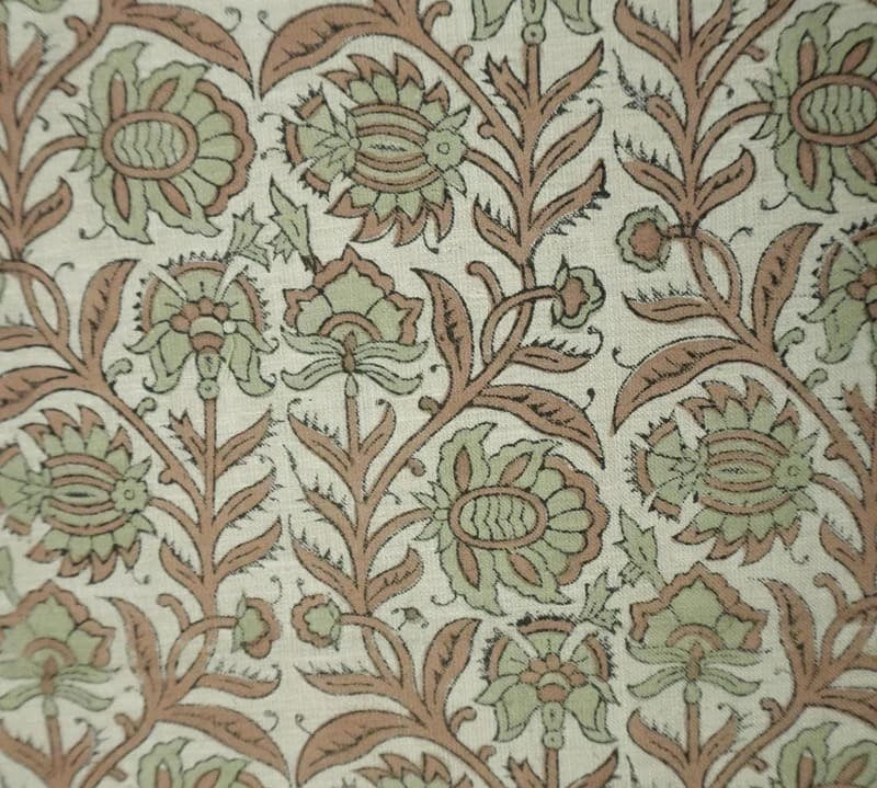 Hand-StampedBlockPrintGreen-FloralLinenBlend58WFabric-Jyoti_3.jpg