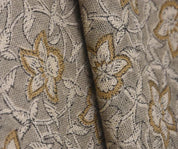 Hand Block Brown & Pink Linen Fabric for Cushions – Chudamani