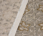 Hand Block Brown & Pink Linen Fabric for Cushions – Chudamani
