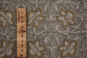 Hand Block Brown & Pink Linen Fabric for Cushions – Chudamani