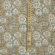 Hand Block Floral Viscose Brown Linen Fabric – Jyoti