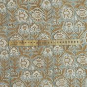 Hand Block Floral Viscose Brown Linen Fabric – Jyoti