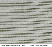 Hand Block Linen Fabric for Home Decor – Geometrical