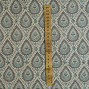 Hand Block Print Linen Fabric for Floral Home Decor- Pan Patti