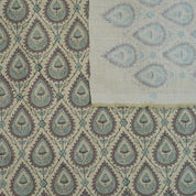Hand Block Print Linen Fabric for Floral Home Decor- Pan Patti
