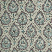 Hand Block Print Linen Fabric for Floral Home Decor- Pan Patti