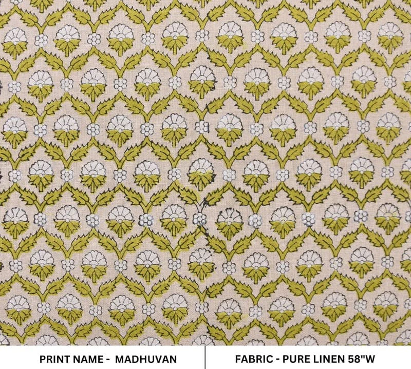 HandBlock-PrintedGray_GreenLinenFabric-Madhuvan_1.jpg