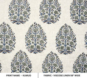 Hand Block Thick Linen print for home decor - Chopad