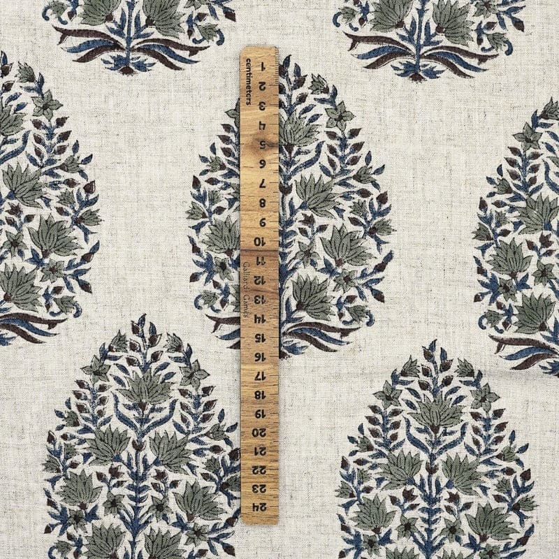 Hand Block Thick Linen print for home decor - Chopad