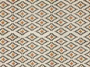 Hand Block Print Duck Canvas Brown & Black Fabric - Pukhraj