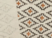 Hand Block Print Duck Canvas Brown & Black Fabric - Pukhraj