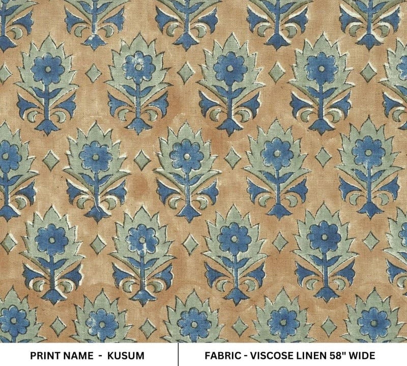 HandBlockPrint-BlueFloralLinenNaturalFabric-Kusum_1.jpg