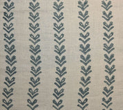 Hand Block Print Dark Gray Thick Linen Sofa Cushion Fabric - Tribal Arrow