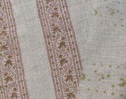 Hand Block Print Visceous Thick Linen Fabric For Drapes - Bela Chameli