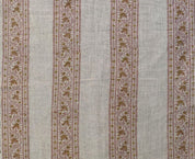 Hand Block Print Visceous Thick Linen Fabric For Drapes - Bela Chameli