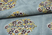 Hand Block Print Duck Canvas Fabric For pillow -  Guldasta
