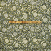 Hand Block Print Floral Linen Fabric for Home Decor - Gopi