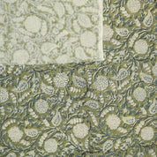 Hand Block Print Floral Linen Fabric for Home Decor - Gopi