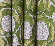 Hand Block Print Green & Gray Linen Fabric Window Shades – Merakhi