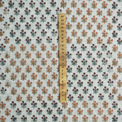 Hand Block Print Linen Upholstery Fabric,For curtains - Kesariya
