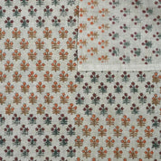 Hand Block Print Linen Upholstery Fabric,For curtains - Kesariya