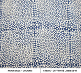 Hand Block Print Off-White Linen Fabric for Home Decor - Chunari