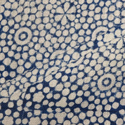Hand Block Print Off-White Linen Fabric for Home Decor - Chunari