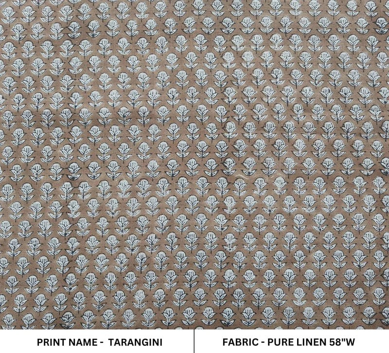 Premium Hand Block Print Fabric For Interior Desgin - Tarangini