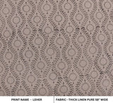 Hand Block Print Chocolate Brown Thick Linen Pure Fabric - Lehar