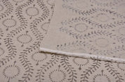 Hand Block Print Chocolate Brown Thick Linen Pure Fabric - Lehar