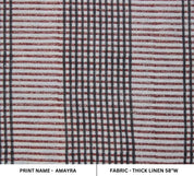 Thick Linen Hand block print Fabric For Curtains design - Amayra
