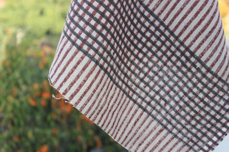 Thick Linen Hand block print Fabric For Curtains design - Amayra