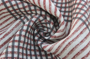 Thick Linen Hand block print Fabric For Curtains design - Amayra