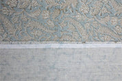 Hand Block print Viscoes Linen Fabric For Curtain - Black Forest