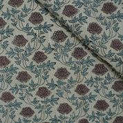 Hand Block Print Viscose Linen Indian Fabric - Khubsurat
