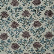 Hand Block Print Viscose Linen Indian Fabric - Khubsurat