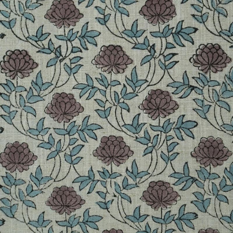 Hand Block Print Viscose Linen Indian Fabric - Khubsurat