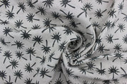 Hand Block Print pure Linen Fabric for home decor - Coconut