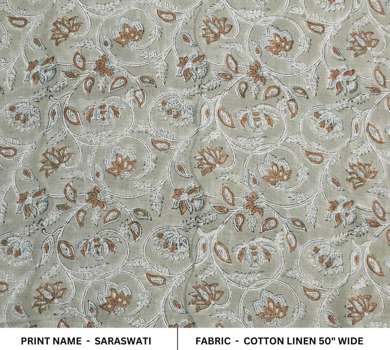 HandBlockPrintedBohoGrayCottonLinenFabric_Saraswati_1.jpg