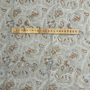 Hand Block Printed Boho Gray Cotton Linen Fabric – Saraswati