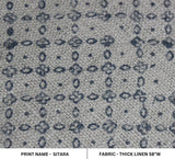 Hand Woven Block Print Thick Linen Fabric For Interior - Sitara