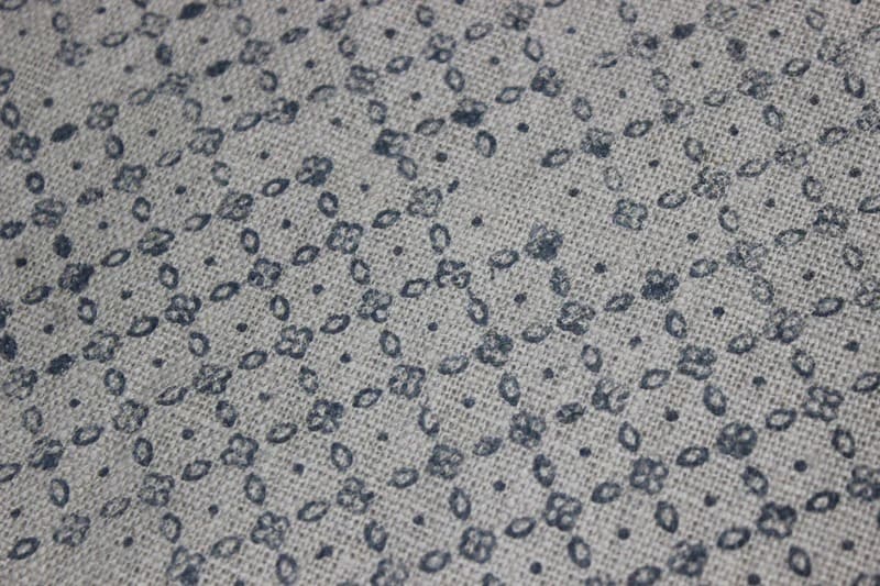 Hand Woven Block Print Thick Linen Fabric For Interior - Sitara