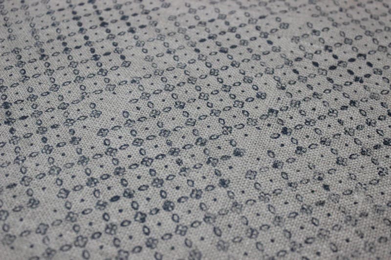 Hand Woven Block Print Thick Linen Fabric For Interior - Sitara