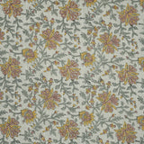 Indian Mustard Floral Linen Fabric for Upholstery - Neerabel