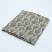 Block Print Thick Linen Pink Floral Lampshade Fabric - Lotus