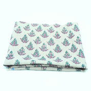 Handmade Kanak Butta Pink Floral Linen Elegant Fabric