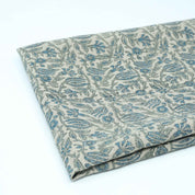 Handmade Ker Sangari Blue Floral Linen Upholstery Fabric