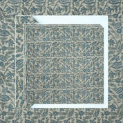 Handmade Ker Sangari Blue Floral Linen Upholstery Fabric
